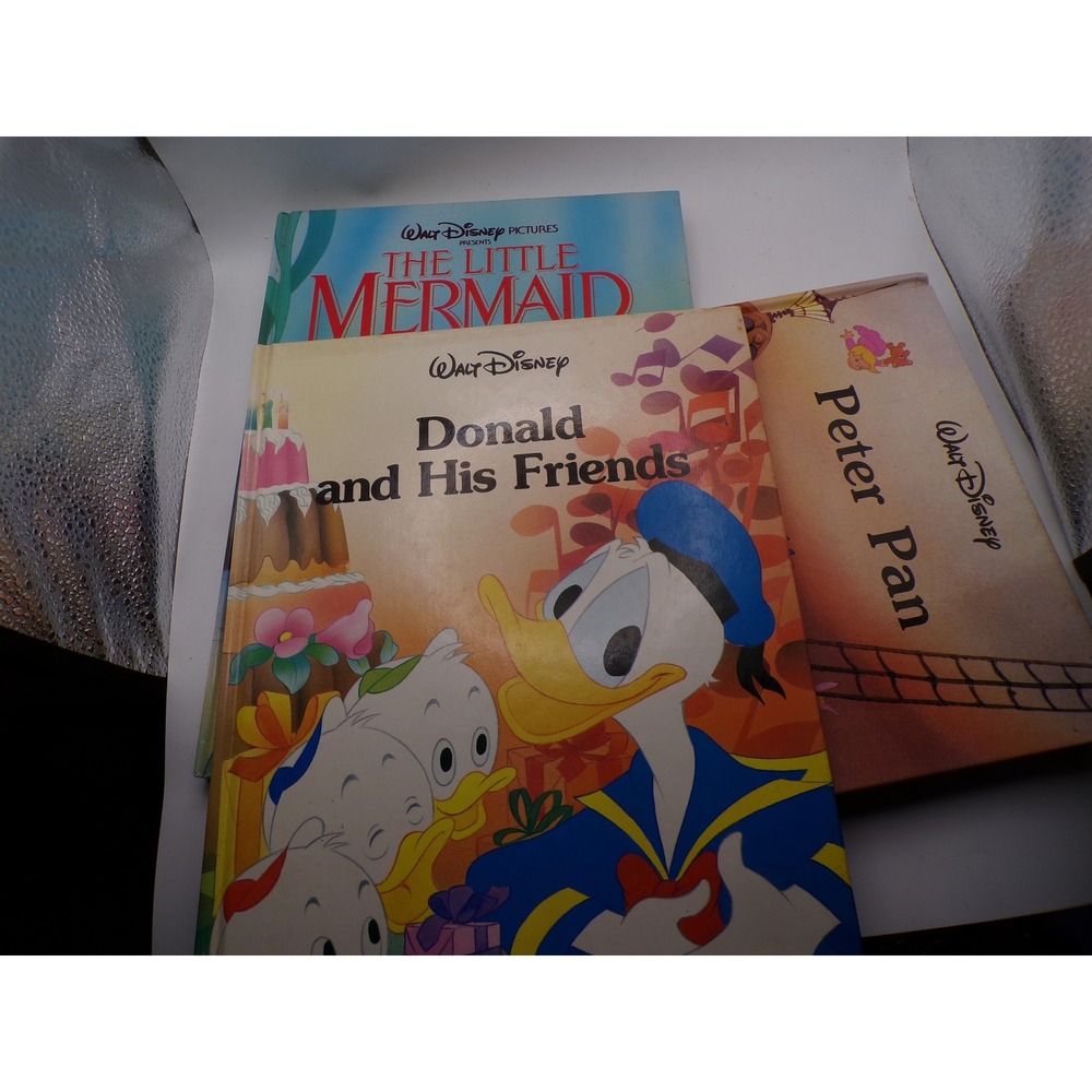 Walt Disney Little Mermaid Peter Pan Donald Friends Children's Books‎ Lot
